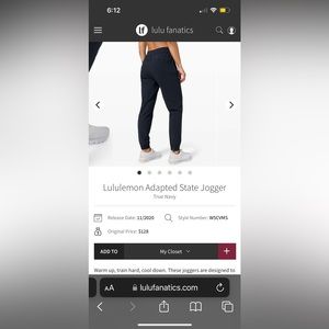 Lululemon adapted state joggers